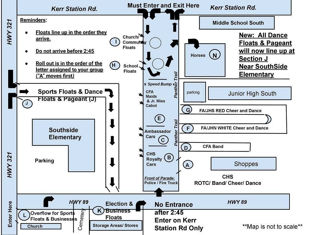 2024 Homecoming Parade Route
